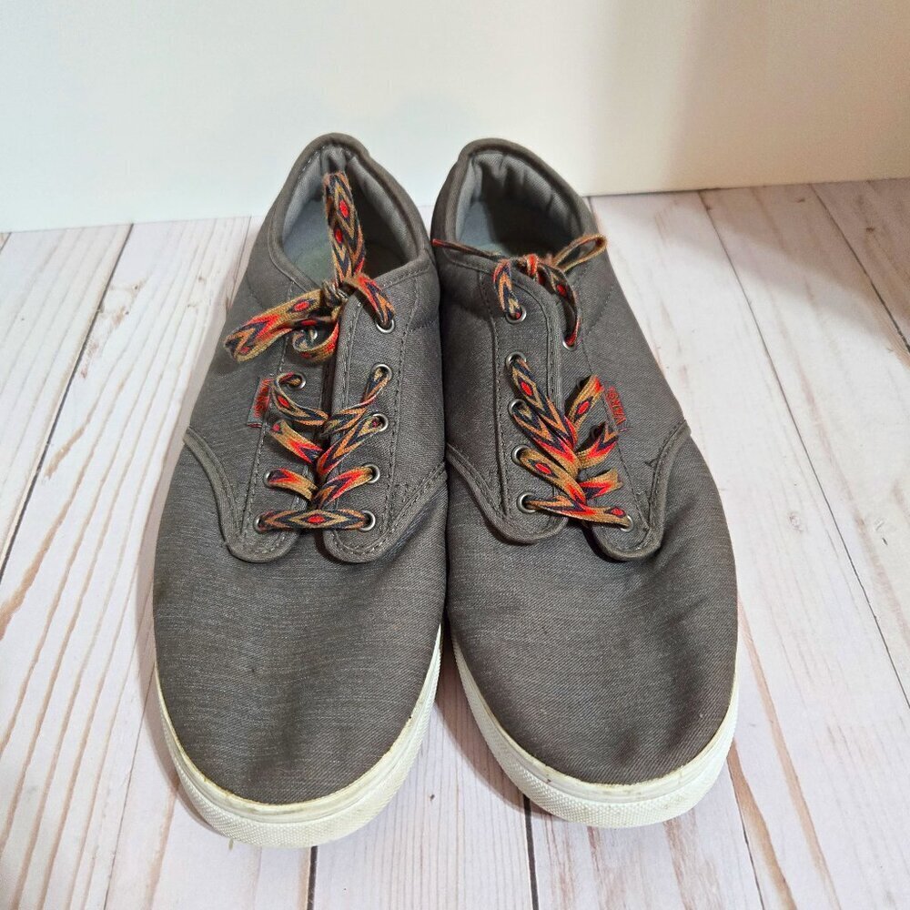 VANS Gray Canvas Shoes – Women’s Size 8.5 with Native inspired laces